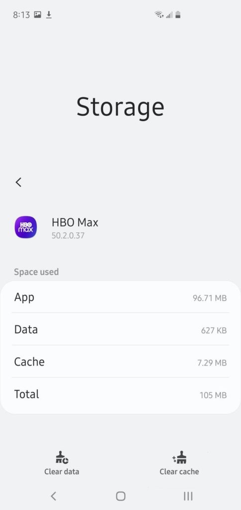 Clear HBO Max App Data