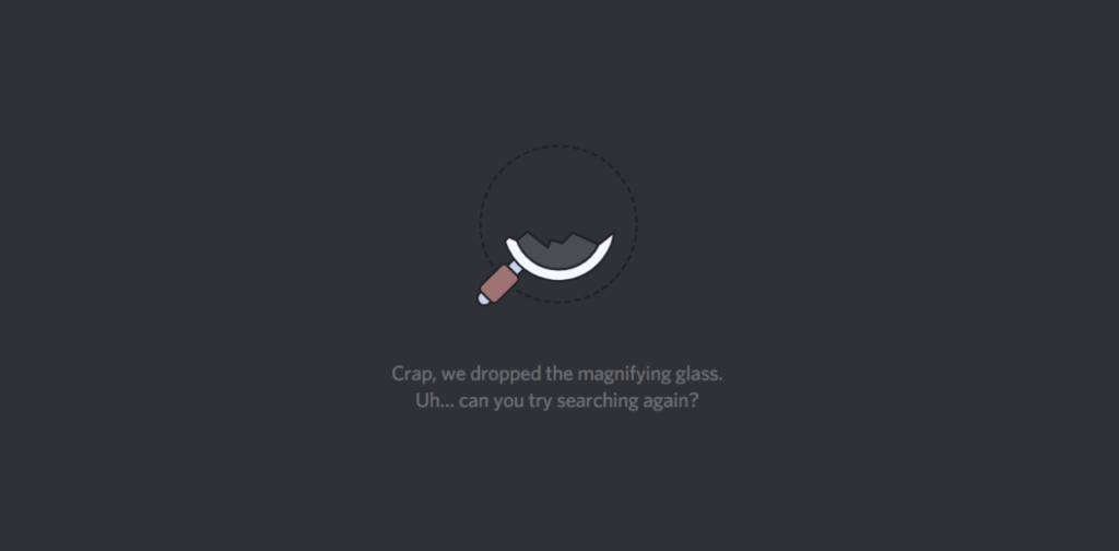 search not working in discord