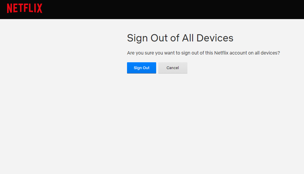 Sign Out of All Devices